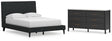 Cadmori 2-Piece Full Upholstered Bed with Dresser (Full Upholstered Bed with Roll Slats, Dresser)