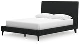 Cadmori 3-Piece Queen Upholstered Bed with Mirrored Dresser (Queen Upholstered Bed with Roll Slats, Dresser, Bedroom Mirror)