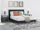 Cadmori 3-Piece Queen Upholstered Bed with 2 Nightstands (Queen Upholstered Bed with Roll Slats, Nightstand, Nightstand)