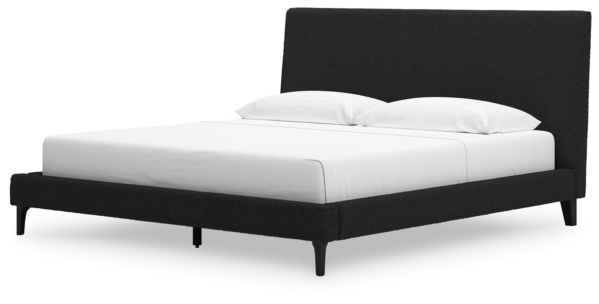 Cadmori Queen Upholstered Bed with Roll Slats (Bed Size: King)