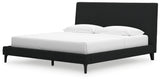 Cadmori Queen Upholstered Bed with Roll Slats (Bed Size: King)