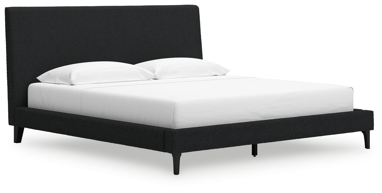 Cadmori Queen Upholstered Bed with Roll Slats (Bed Size: King)