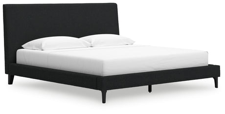 Cadmori Queen Upholstered Bed with Roll Slats (Bed Size: King)