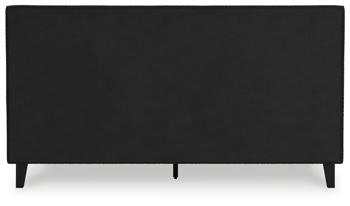 Cadmori 5-Piece King Upholstered Bed with Mirrored Dresser and 2 Nightstands (King Upholstered Bed with Roll Slats, Dresser, Bedroom Mirror, Nightstand, Nightstand)