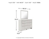 Altyra Queen Upholstered Panel Bed, Dresser, Mirror, and Nightstand (Bed Size: Queen)