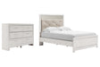 Altyra 4-Piece Full Panel Bed with Dresser (Full Panel Footboard, Full Panel Rails, Full Upholstered Panel Headboard, Dresser)