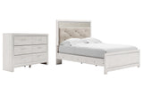 Altyra 4-Piece Full Panel Bed with Dresser (Full Panel Footboard, Full Panel Rails, Full Upholstered Panel Headboard, Dresser)