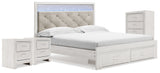 Altyra King Storage Bed, Chest and 2 Nightstands (Bed Size: King)
