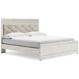 Altyra 4-Piece King Panel Bed with Dresser (King Panel Footboard, King/California King Upholstered Panel Headboard, King Panel Rails, Dresser)