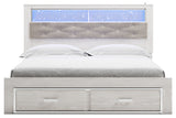 Altyra Queen Upholstered Bookcase Bed with Storage (Bed Size: King)