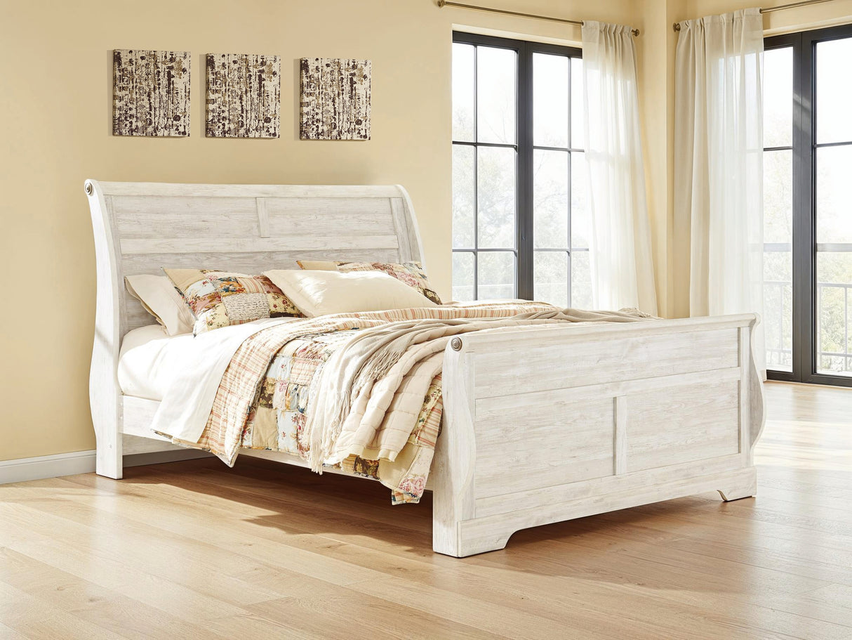 Willowton Queen Sleigh Bed (Bed Size: King)