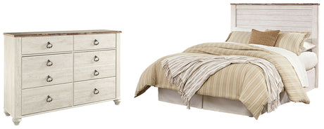 Willowton 2-Piece Queen/Full Panel Headboard with Dresser (Queen Panel Headboard, Dresser)