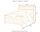 Robbinsdale Queen Panel Bed (Color: Rustic Brown, Bed Size: California King)