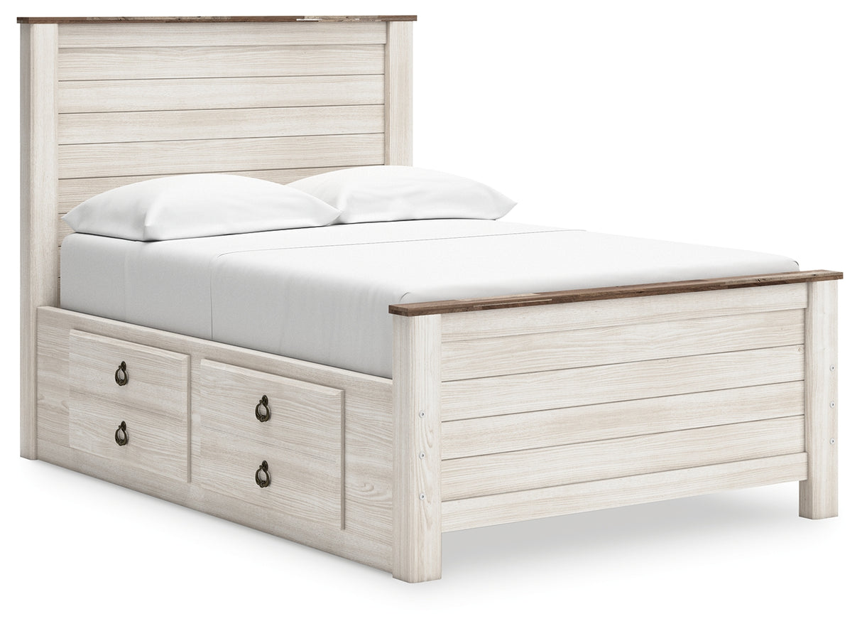 Willowton Full Panel Bed with 2 Storage Drawers (Bed Size: Full)