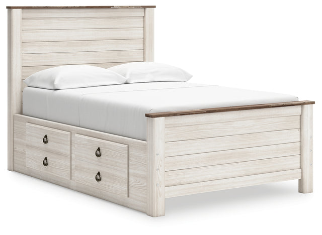 Willowton Full Panel Bed with 2 Storage Drawers (Bed Size: Full)