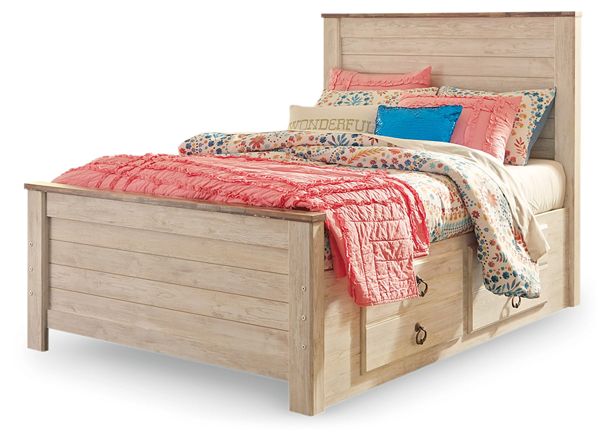 Willowton Full Panel Bed with 2 Storage Drawers (Bed Size: Full)