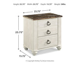 Willowton Full Panel Bed and Nightstand