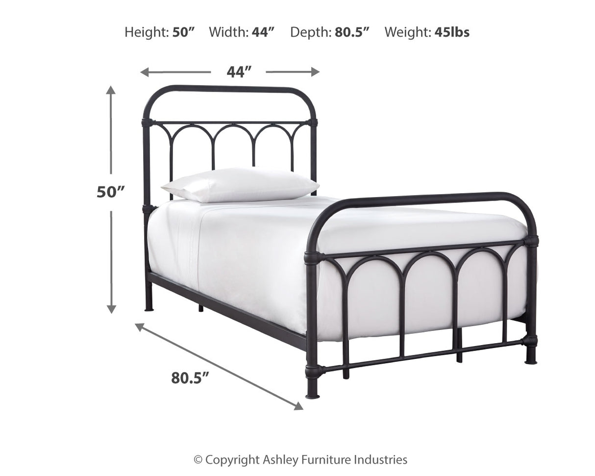 Nashburg Twin Metal Bed (Variation Bed Size: Twin)