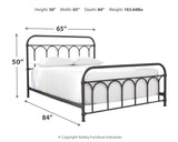 Nashburg 2-Piece Queen Metal Bed with Mattress (Queen Metal Bed, Chime 10 Inch Hybrid Queen Mattress in a Box)