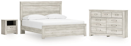 Bellaby 5-Piece King Panel Bed with Dresser and Nightstand (King Panel Footboard, King Panel Headboard, King Panel Rails, Dresser, Nightstand)