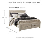 Bellaby Queen Platform Bed with 2 Storage Drawers (Bed Size: Queen)