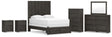Fraluna 9-Piece Queen Panel Storage Bed with Mirrored Dresser, Chest and 2 Nightstands (Queen Storage Footboard, Queen Headboard Panel, Queen/King Headboard Posts, Queen Bed Rails, Dresser, Bedroom Mirror, Chest of Drawers, Nightstand, Nightstand)
