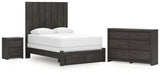 Fraluna 6-Piece Queen Panel Storage Bed with Dresser and Nightstand (Queen Storage Footboard, Queen Headboard Panel, Queen/King Headboard Posts, Queen Bed Rails, Dresser, Nightstand)