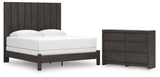 Fraluna 4-Piece King Panel Bed with Dresser (King Panel Footboard with Rails, King Headboard Panel, Queen/King Headboard Posts, Dresser)