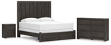 Fraluna 6-Piece King Panel Storage Bed with Dresser and Nightstand (King Storage Footboard, King Headboard Panel, Queen/King Headboard Posts, King Bed Rails, Dresser, Nightstand)