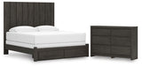 Fraluna 5-Piece King Panel Storage Bed with Dresser (King Storage Footboard, King Headboard Panel, Queen/King Headboard Posts, King Bed Rails, Dresser)