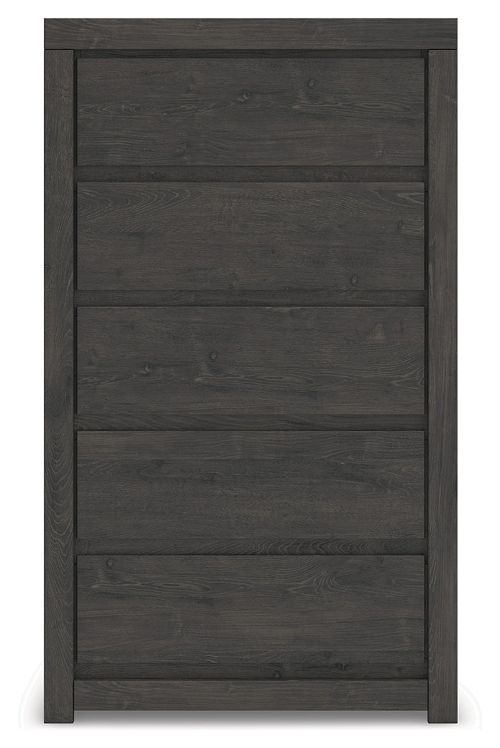 Fraluna 8-Piece Queen Panel Bed with Mirrored Dresser, Chest and 2 Nightstands (Queen Panel Footboard with Rails, Queen Headboard Panel, Queen/King Headboard Posts, Dresser, Bedroom Mirror, Chest of Drawers, Nightstand, Nightstand)