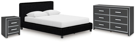 Zuraleus Queen Upholstered Bed, Dresser and Nightstand (Bed Size: Queen)