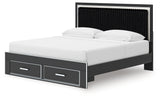 Zuraleus King Upholstered Panel Platform Storage Bed (Bed Size: King)