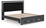 Zuraleus King Storage Bed, Dresser, Mirror, Chest and Nightstand