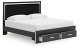 Zuraleus King Upholstered Panel Platform Storage Bed (Bed Size: King)