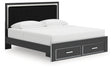 Zuraleus King Upholstered Panel Platform Storage Bed (Bed Size: King)