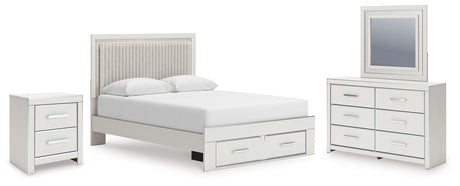 Zuraleus Queen Storage Bed, Dresser, Mirror and Nightstand