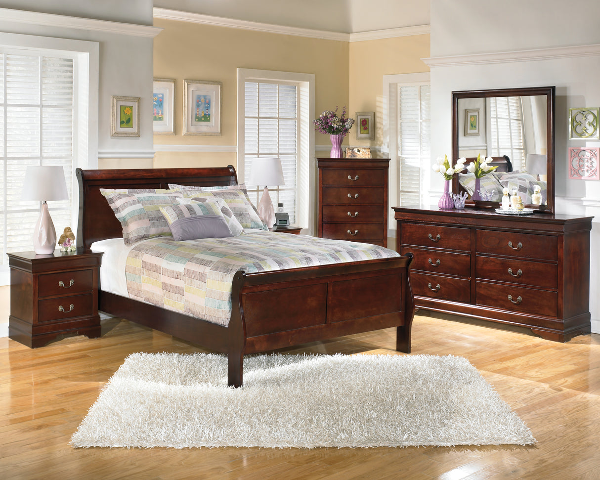 Alisdair 4-Piece Full Sleigh Bed with 2 Nightstands (Nightstand, Nightstand, Full Sleigh Headboard/Footboard, Full Sleigh Rails)
