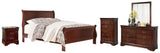 Alisdair Queen Sleigh Bed, Dresser, Mirror, Chest and Nightstand (Bed Size: Queen)