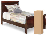 Alisdair 3-Piece Twin Sleigh Bed with Mattress (Chime 8 Inch Memory Foam Twin Mattress in a Box, Twin Sleigh Headboard/Footboard, Twin Sleigh Rails)