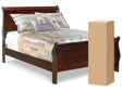 Alisdair 3-Piece Full Sleigh Bed with Mattress (Chime 8 Inch Memory Foam Full Mattress in a Box, Full Sleigh Headboard/Footboard, Full Sleigh Rails)