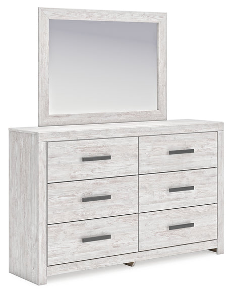 Cayboni Full Panel Bed, Dresser and Mirror (Bed Size: Full)