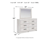 Cayboni 4-Piece Full Panel Bed with Mirrored Dresser (Full Panel Headboard/Footboard, Full Panel Rails, Dresser, Bedroom Mirror)