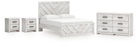 Cayboni 5-Piece Queen Panel Bed with Dresser and 2 Nightstands (Queen Panel Headboard/Footboard, Queen Panel Rails, Dresser, Nightstand, Nightstand)