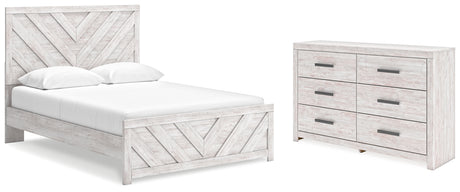 Cayboni 3-Piece Queen Panel Bed with Dresser (Queen Panel Headboard/Footboard, Queen Panel Rails, Dresser)