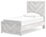 Cayboni 3-Piece Twin Panel Bed with Nightstand (Twin Panel Headboard/Footboard, Twin Panel Rails, Nightstand)
