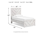 Cayboni 5-Piece Twin Panel Bed with Mirrored Dresser and Chest (Twin Panel Headboard/Footboard, Twin Panel Rails, Dresser, Bedroom Mirror, Chest of Drawers)