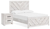 Cayboni 3-Piece Full Panel Bed with Nightstand (Full Panel Headboard/Footboard, Full Panel Rails, Nightstand)