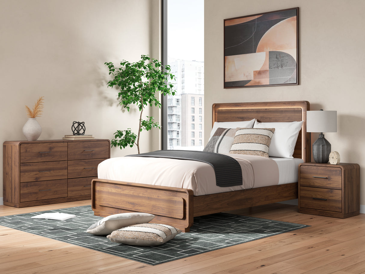 Fortlorn Queen Panel Bed, Dresser and Nightstand (Bed Size: Queen)