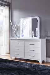 Jarlee King Panel Bed, Dresser, Mirror and Nightstand (Bed Size: King)